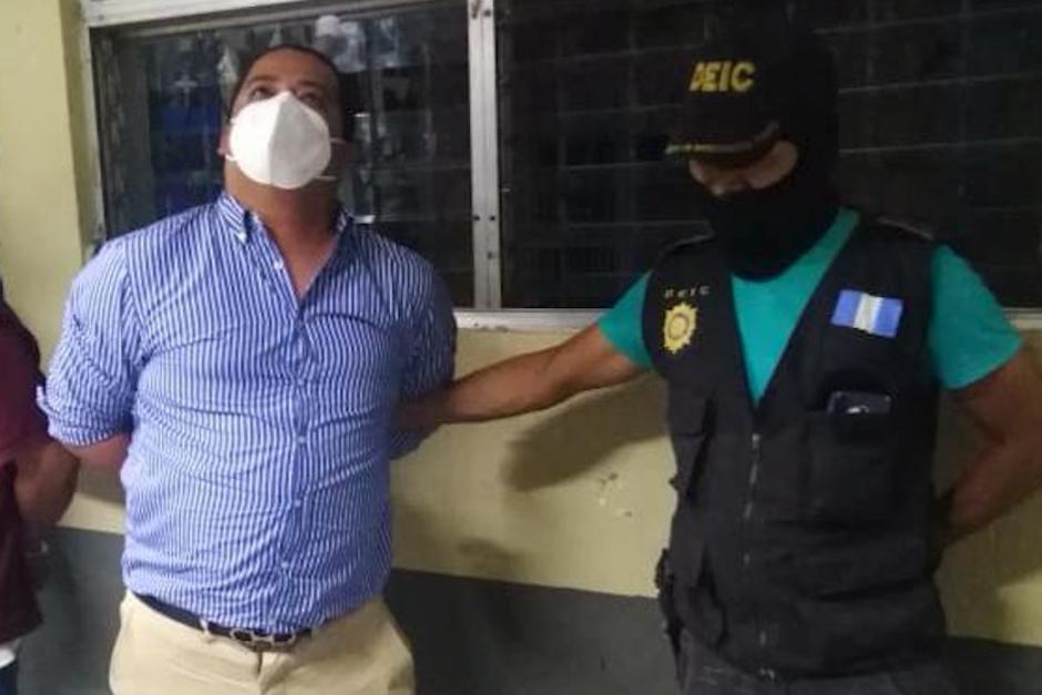 Marvin Mérida durante su captura en El Progreso.