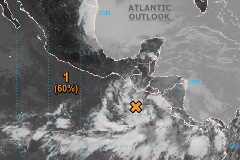 Un sistema de baja presi&oacute;n en el Oc&eacute;ano Pac&iacute;fico afectar&aacute; al territorio nacional. Tiene un 60% de probabilidades de convertirse en Depresi&oacute;n Tropical. (Foto: NHC/NOAA)