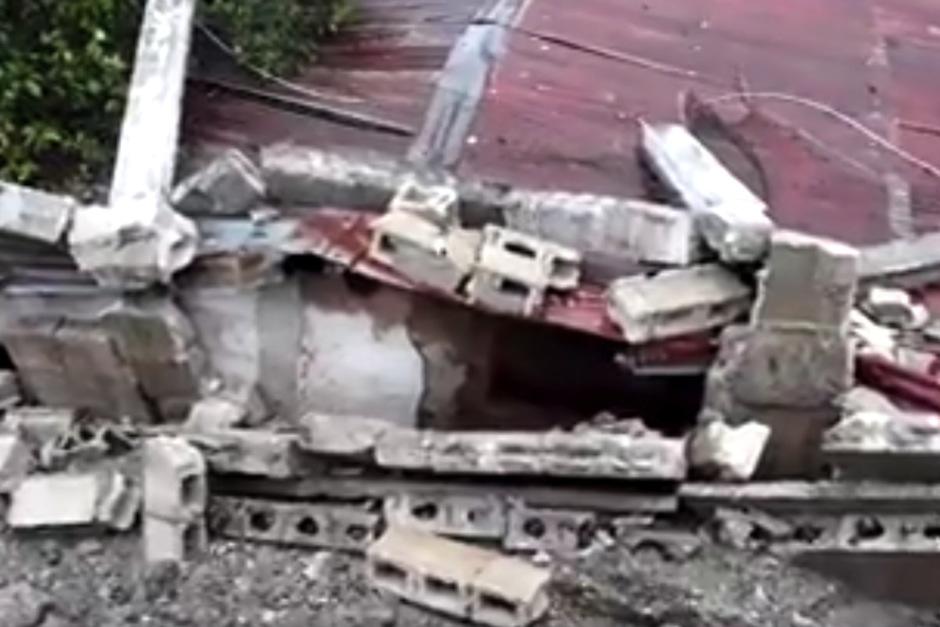 La tormenta Amanda ha causado daños en las viviendas. (Foto: Captura de pantalla)