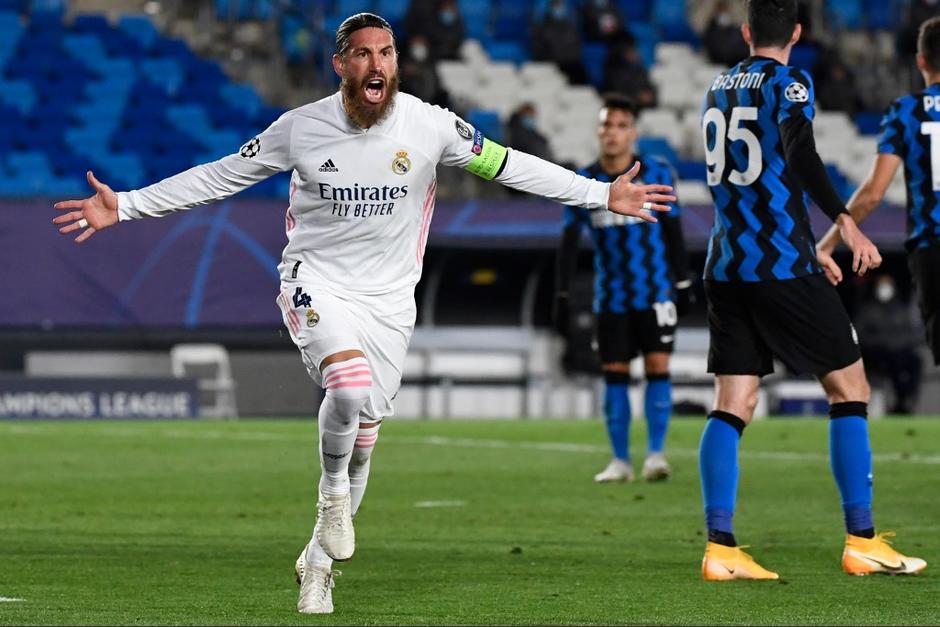 Sergio Ramos contribuy&oacute; con un gol para la victoria del merengue sobre el Inter de Mil&aacute;n. (Foto: AFP)