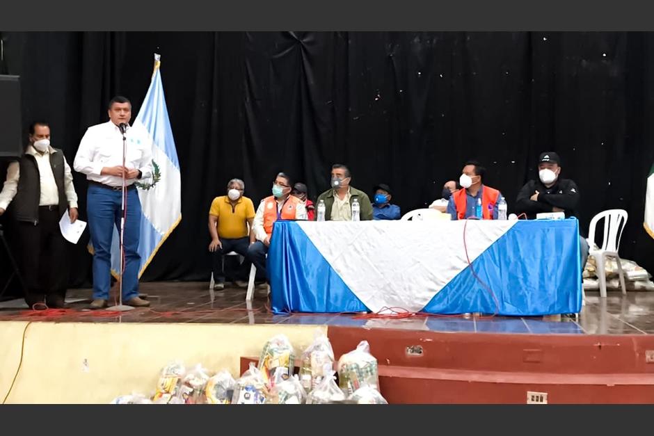 El vicepresidente Guillermo Castillo se reunió con autoridades de Chiantla, en Huehuetenango. (Foto: Vicepresidencia)