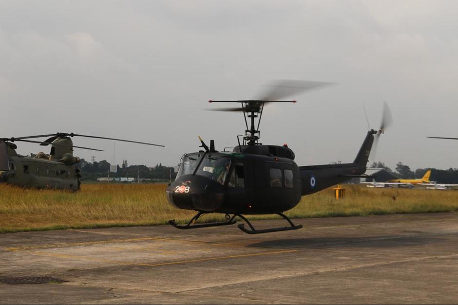 Los helic&oacute;pteros llegaron este mi&eacute;rcoles provenientes de El Salvador. (Foto: Ej&eacute;rcitoGuatemala)&nbsp;