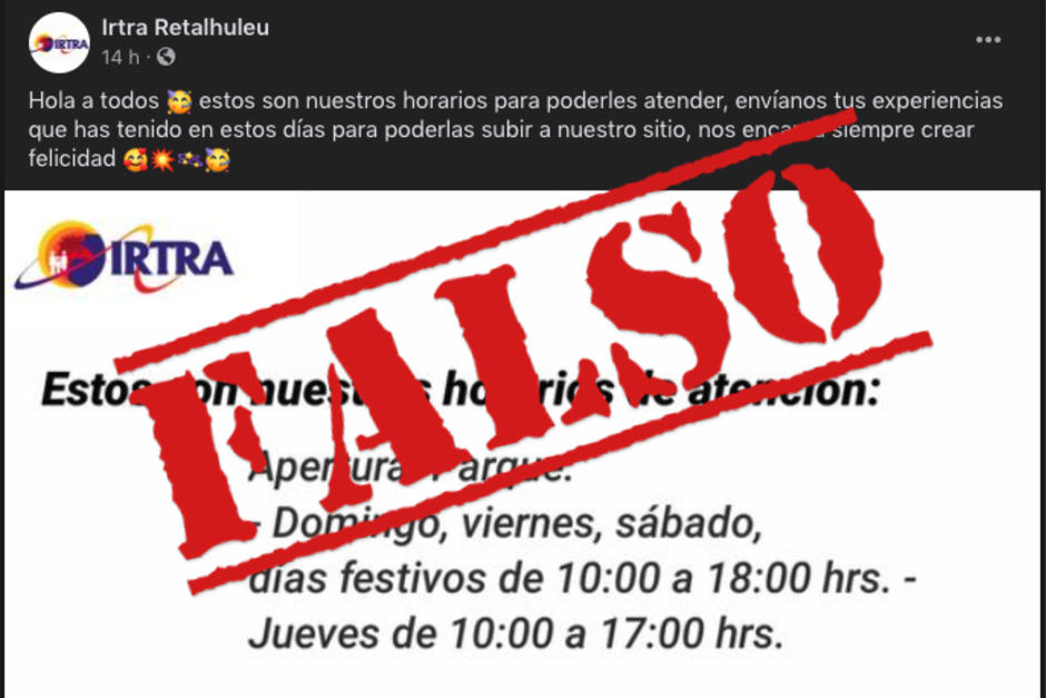 El Irtra desmintió que exista fecha de apertura de sus parques, los cuales aún permanecen cerrados por el Covid-19. (Foto: Facebook)