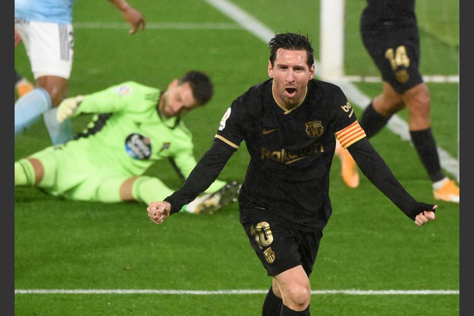 Lionel Messi volvi&oacute; a celebrar la victoria del FC Barcelona tras cinco temporadas sin ganar en el campo del Celta. (Foto: AFP)