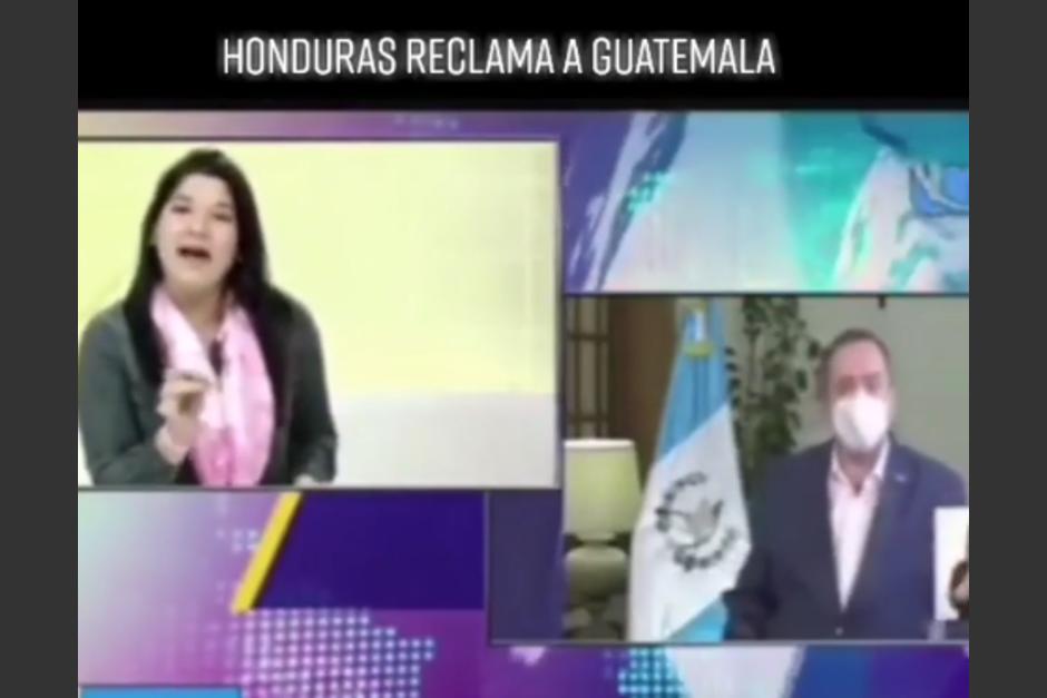 La hondure&ntilde;a reclama un mal trato hacia los integrantes de la "Caravana Migrante". (Foto: Captura de pantalla)