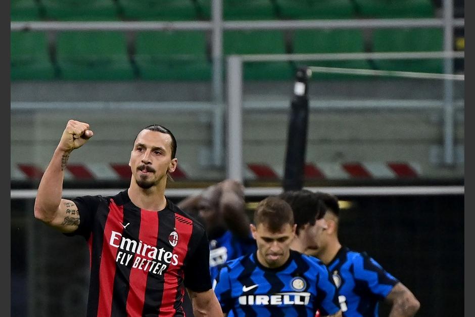 Zlatan Ibrahimovic fue la figura del AC Milan en el derby. (Foto: AFP)