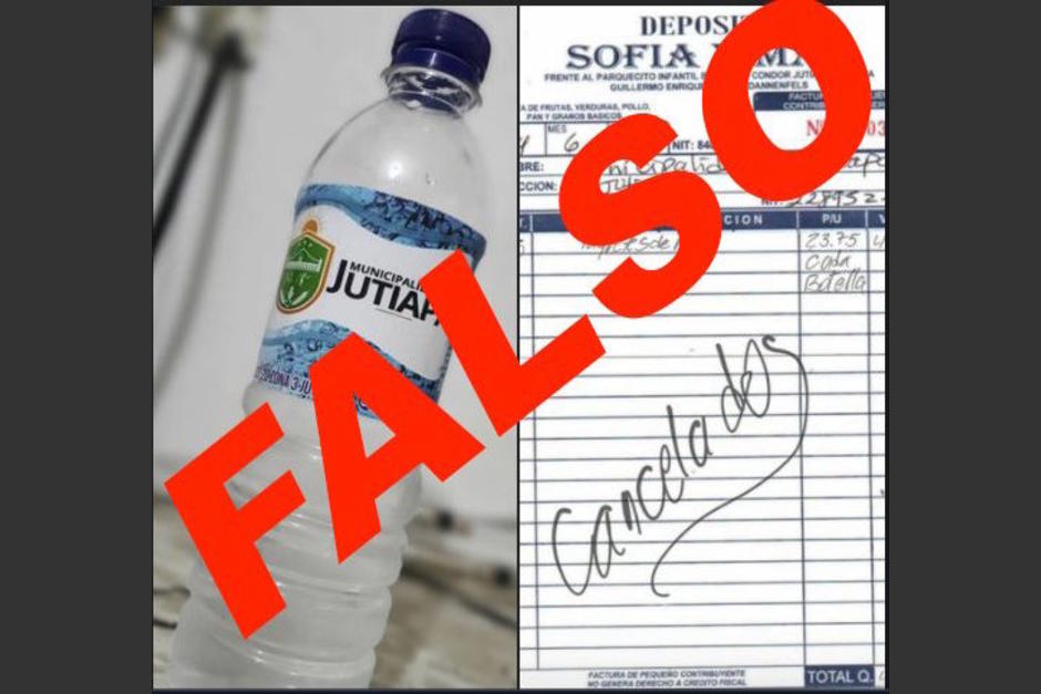 La factura falsa circula en redes sociales. (Foto: Soy502)