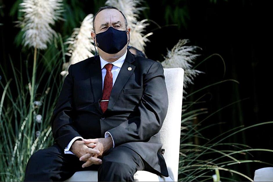 El presidente Alejandro Giammattei participó en los actos de independencia de Centroamérica en Cancillería. (Foto: Presidencia)