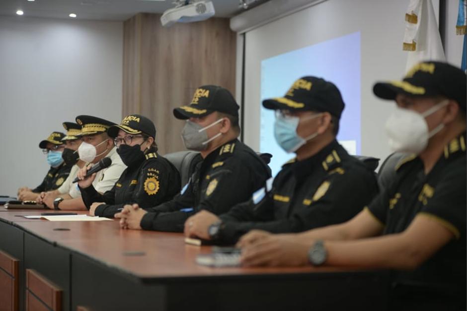 La PNC ofreció una conferencia de prensa para explicar la versión oficial de la captura de Sonny Figueroa. (Foto: Wilder López/Soy502)&nbsp;