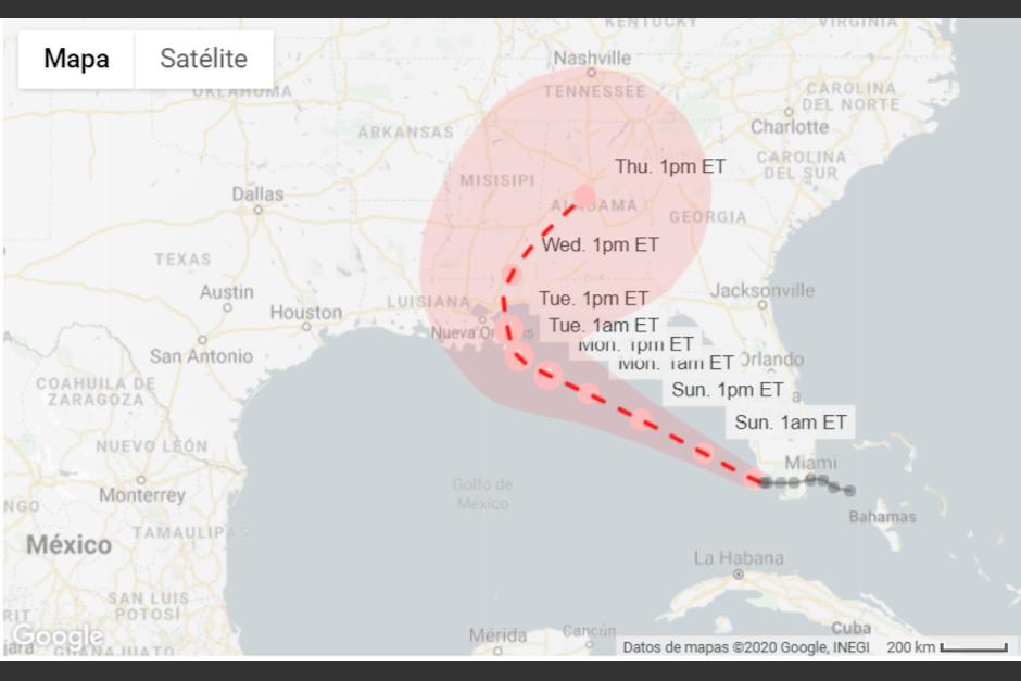 Este s&aacute;bado se form&oacute; la tormenta tropical Sally. (Foto: CNN)
