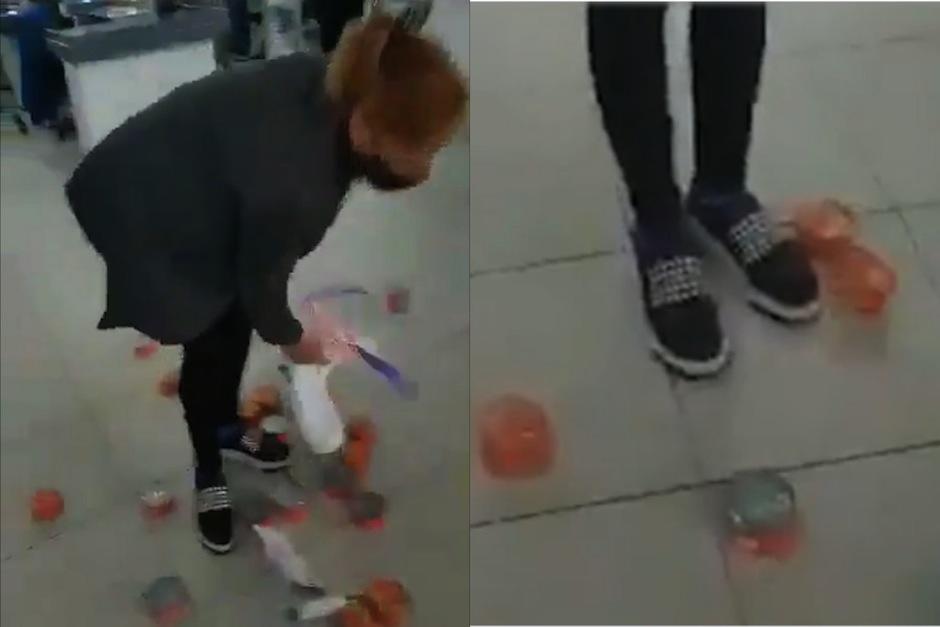 Una mujer fue descubierta en un supermercado luego de esconder 27 latas de at&uacute;n que pretend&iacute;a robar. (Fotos: Infobae)