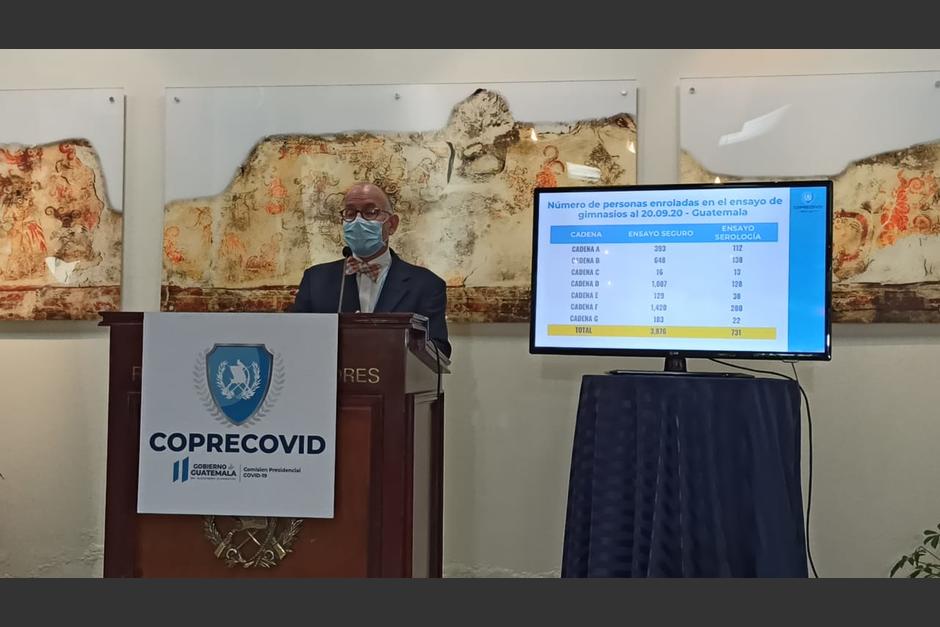 El director de la Coprecovid, Edwin Asturias, ofreció su conferencia de prensa semanal. (Foto: Wilder López/Soy502)