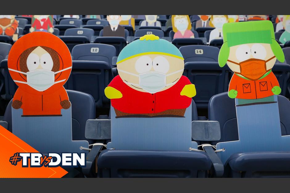 Kenny McCormick, Eric Cartman y Kyle Broflowsky animan a los Broncos desde las grandas. (Foto: Denver Broncos)