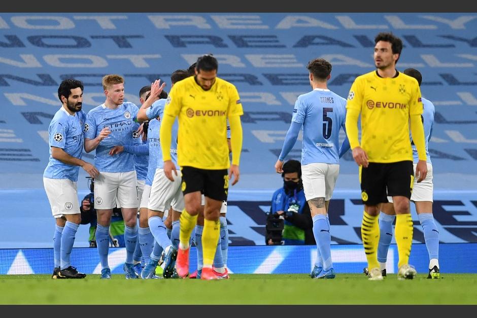El Dortmund no pudo en su visita al City. (Foto: AFP)&nbsp;