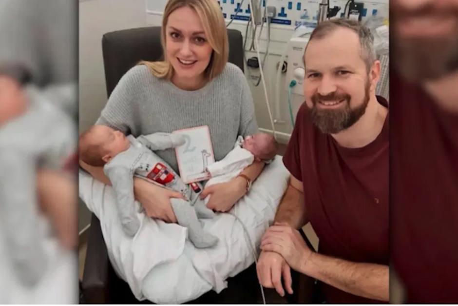 Rebecca Roberts se embaraz&oacute; de su segunda hija, mientras esperaba al primer beb&eacute;. (Foto: CNN)