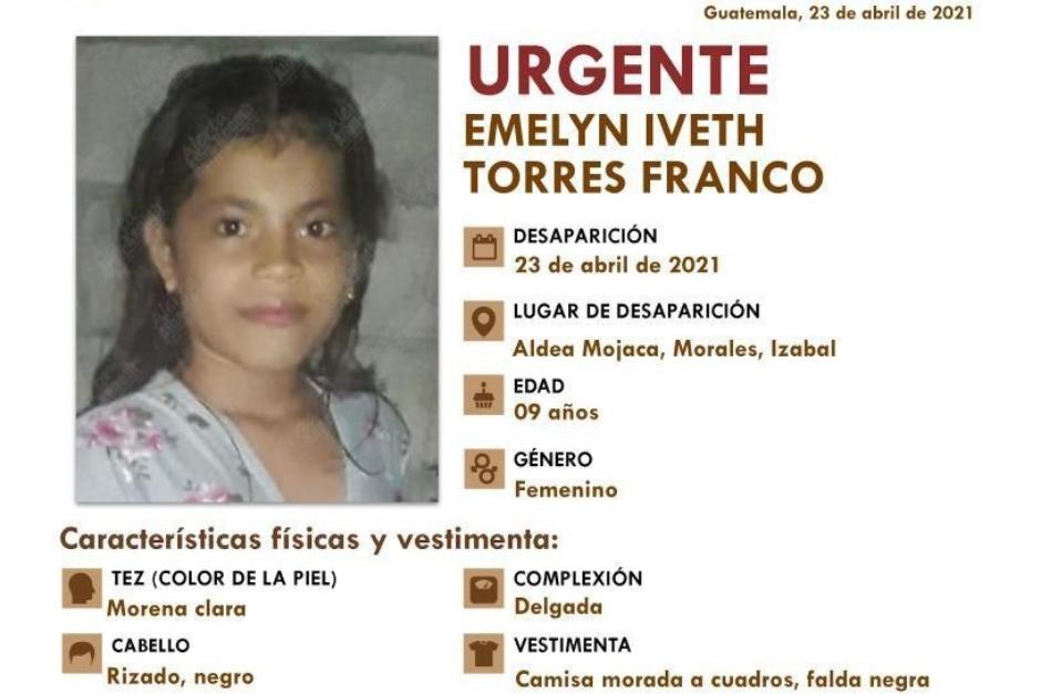 La ni&ntilde;a jugaba en el patio de su casa cuando desapareci&oacute;. (Foto: Sistema de alerta Alba-Keneth)&nbsp;