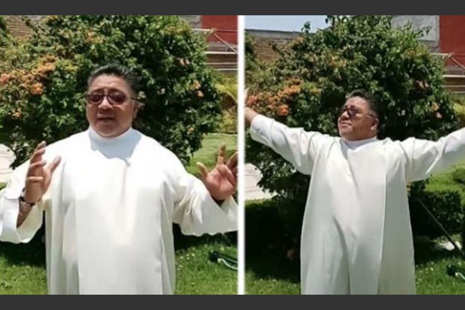 Sacerdote cat&oacute;lico que une la fe y la tecnolog&iacute;a en TikTok. (Foto: captura de pantalla)