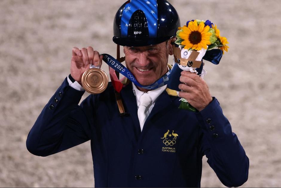 El jinete australiano&nbsp;Andrew Hoy es el medallista ol&iacute;mpico de m&aacute;s edad desde 1968, con 62 a&ntilde;os. (Foto: AFP)