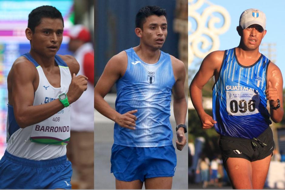 Los marchistas&nbsp;Erick Barrondo, Bernardo Barrondo y Luis Sánchez participaran en los Juegos Olímpicos de Tokio 2020 en la rama de los 50km de Marcha. (Foto: Soy502)