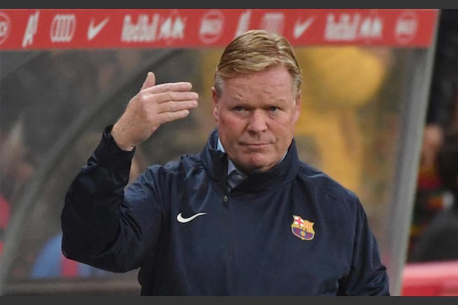 Ronald Koeman se despide de&nbsp; Lionel Messi. (Foto: AFP)