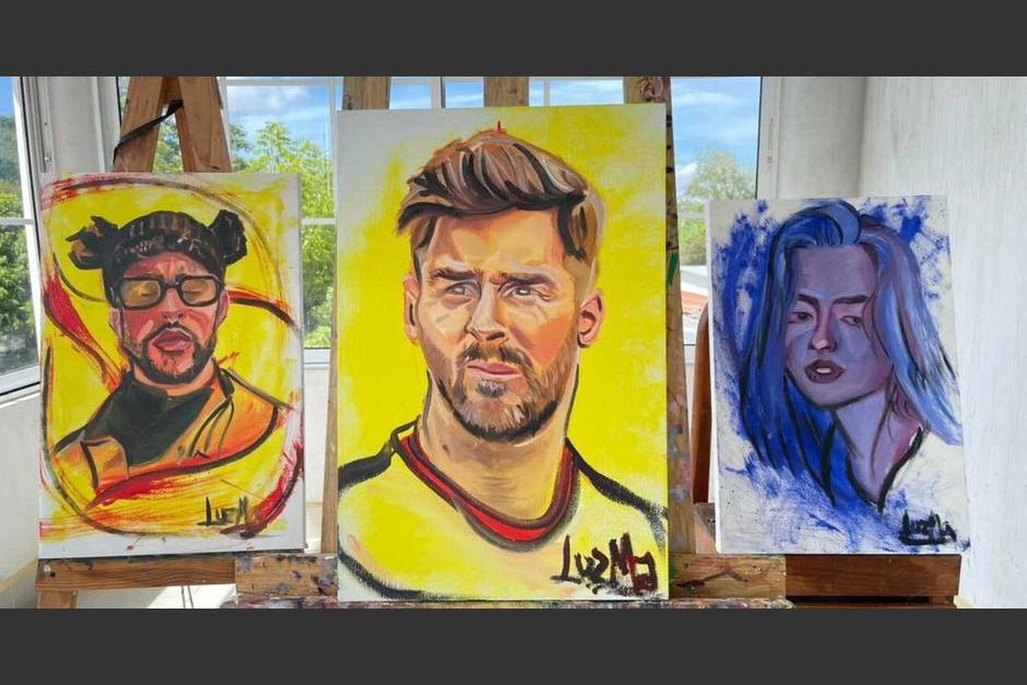 La artista guatemalteca busca que Messi vea sus obras. (Foto: LuzMaBerganza)&nbsp;