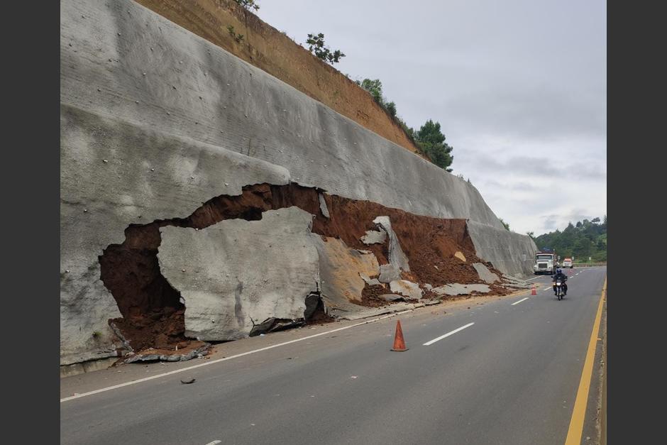 La Coordinadora Nacional para la Reducci&oacute;n de Desastres confirm&oacute; el derrumbe. (Foto: Conred)&nbsp;