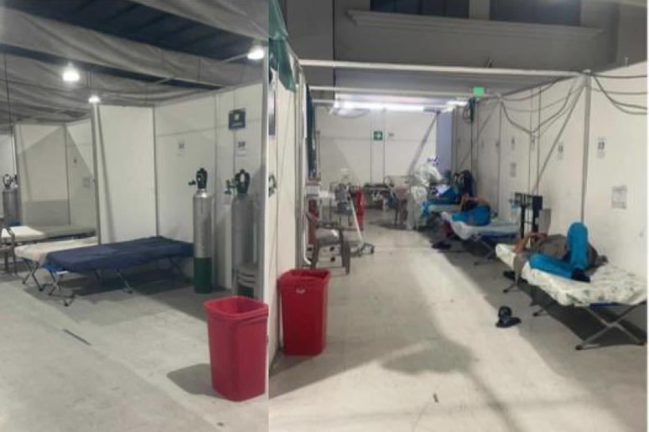 Las condiciones en el Hospital Temporal del Parque de la Industria están mejorando gracias a donaciones de la ciudadanía. (Fotos: Twitter Marcela Tánchez)&nbsp;