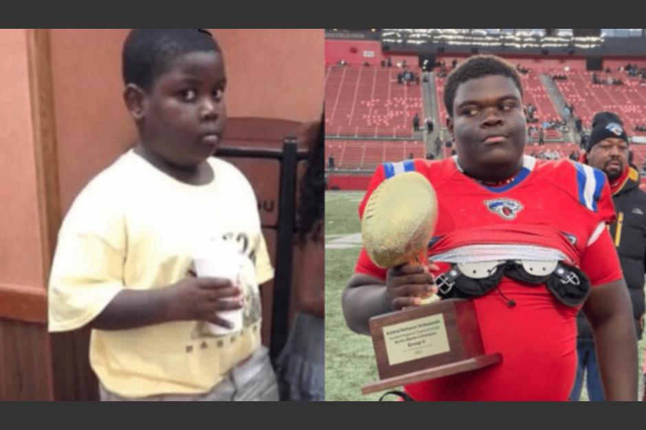 Dieunerst Collin pas&oacute; de ser un meme a campe&oacute;n de f&uacute;tbol americano. (Foto: redes sociales)