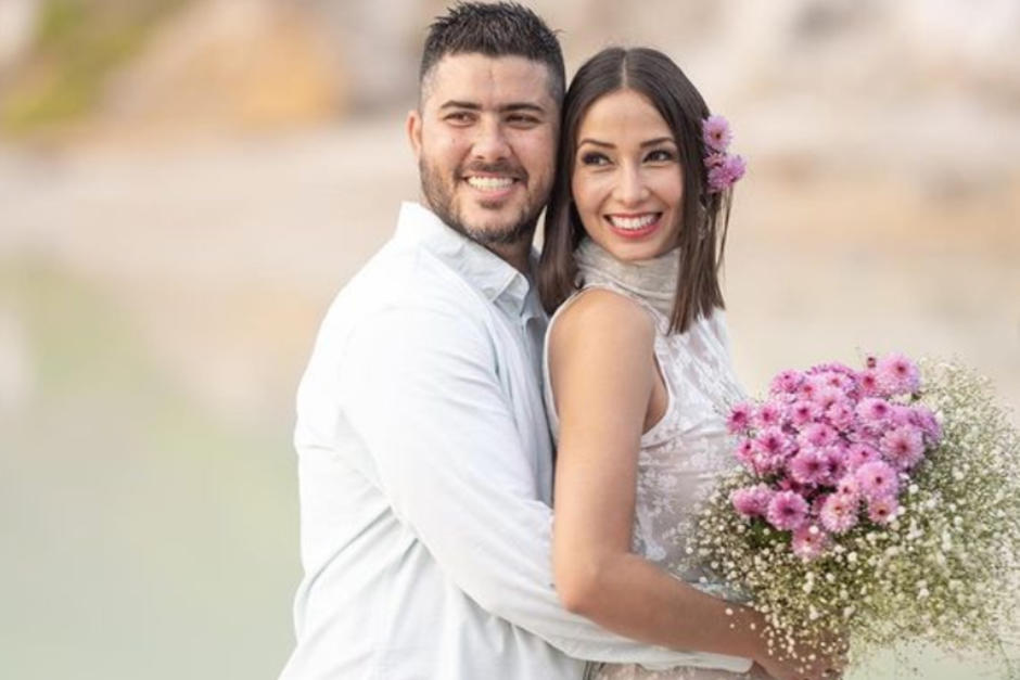 Aida estrada y Leo Jaén celebraron 6 años de casados. (Foto: Hazzaffie Photographer)