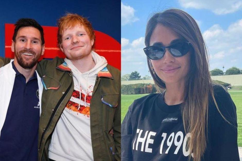 Ed Sheeran le env&iacute;o un video a la esposa de Lionel Messi, Antonela Roccuzzo. (Foto: Redes sociales)