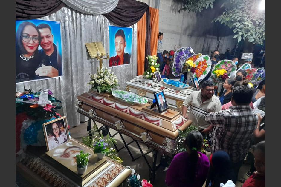 Los restos de Henry Meléndez, Wendy, su bebé y hermano están siendo velados en el Barrio Santa Elena en Santa Catarina Mita. (Foto: redes sociales)