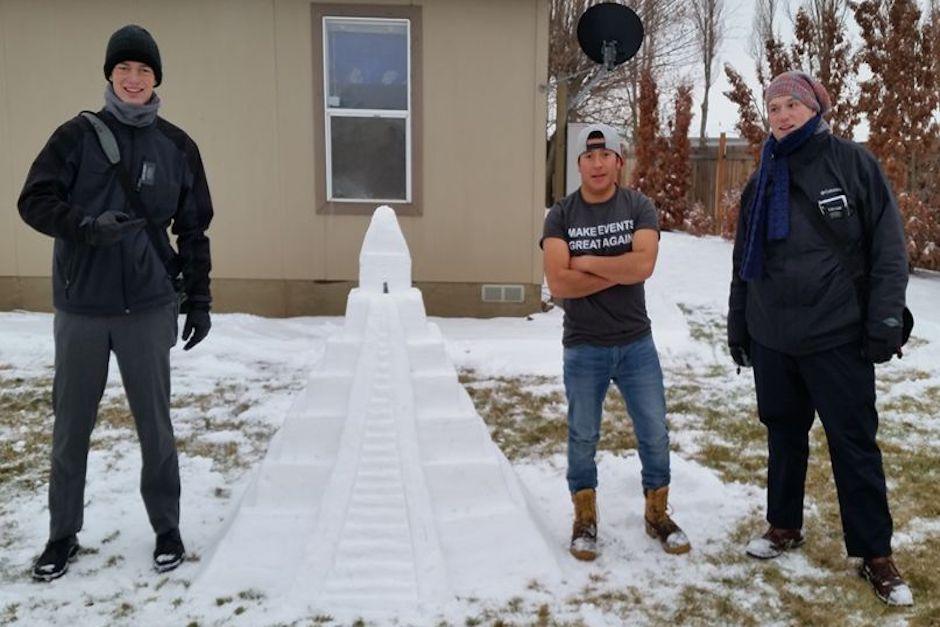En 2016 recrearon el templo en Tikal y este año realizaron un homenaje a Quetzaltenango (Foto: Facebook)