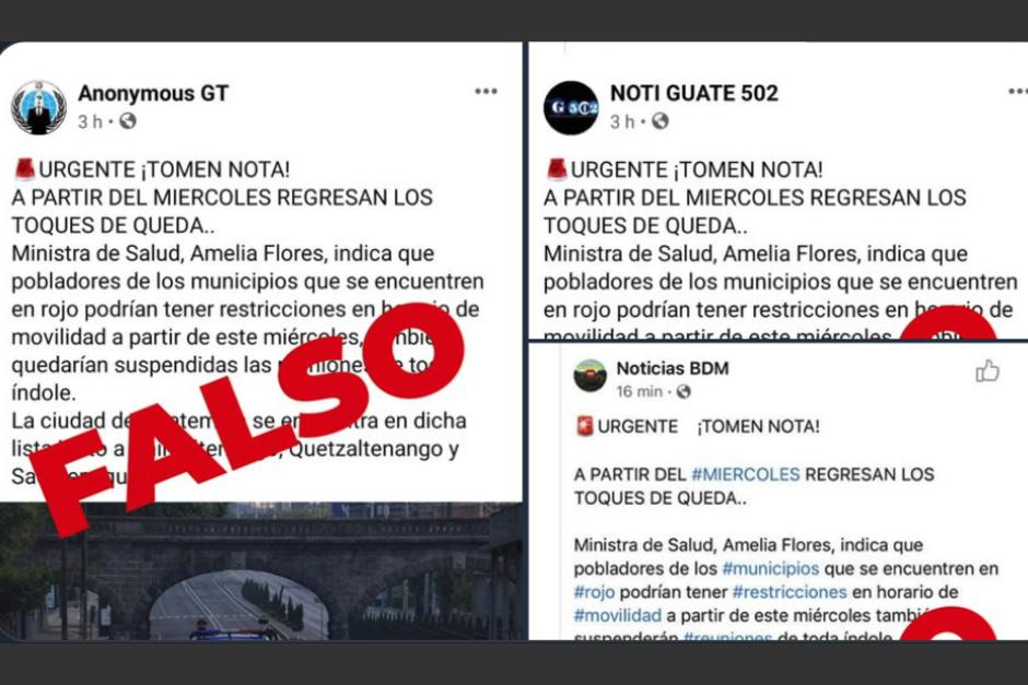 El MSPAS negó que a partir del miércoles se vaya a establecer un toque de queda. (Foto: Captura de pantalla)
