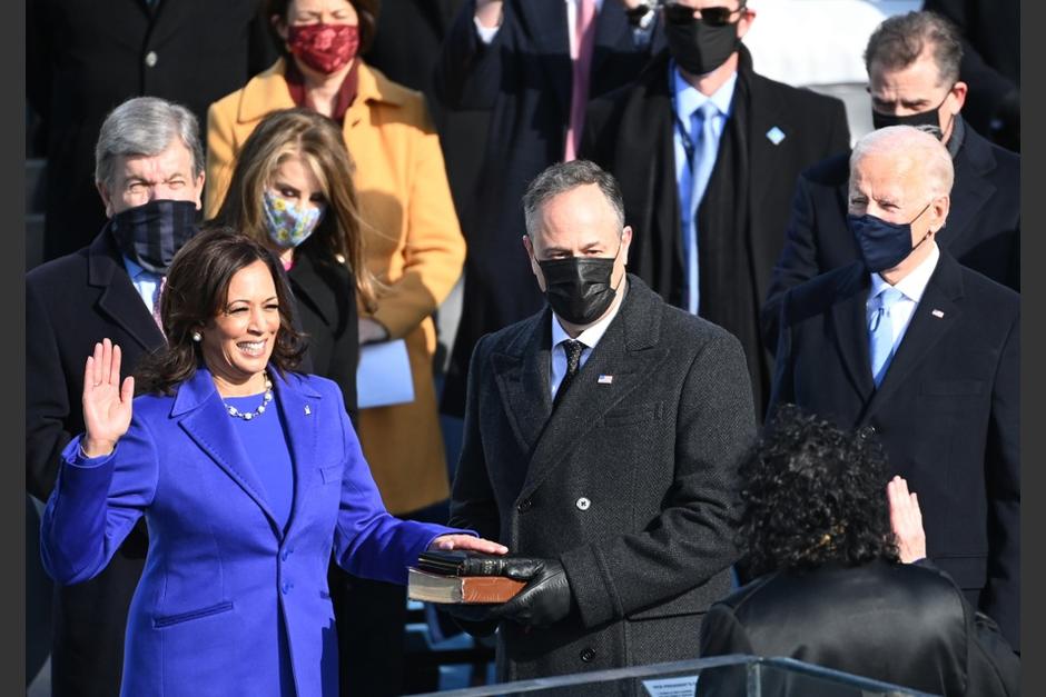 La primera mujer vicepresidenta de Estados Unidos jur&oacute; este mi&eacute;rcoles. (Foto: AFP)&nbsp;