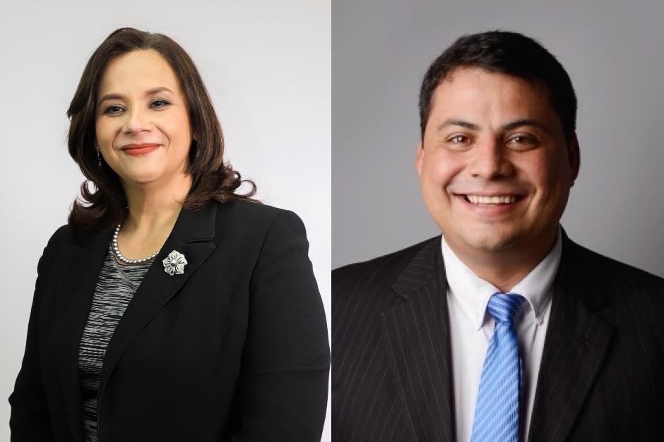 Dos de los tres magistrados de la Sala Primera de la Corte de Apelaciones del Ramo Civil y Mercantil. La presidenta Elvia Velásquez y el vocal I Wilber Castellanos.&nbsp;