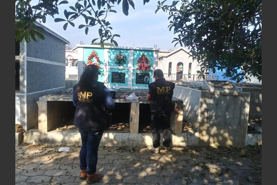El Ministerio P&uacute;blico cree que en este lugar se enterraron los restos de Cristina como XX. (Foto: MP)&nbsp;