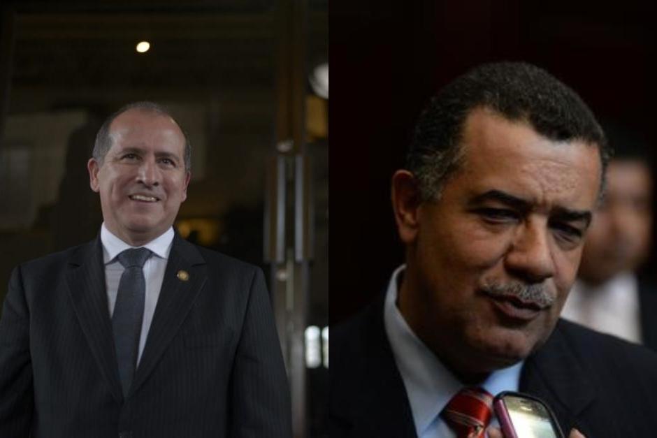 El magistrado de la CSJ, Néster Vásquez y el exrector de la Usac, Estuardo Gálvez, van a segunda vuelta en el Colegio de Abogados. (Fotos: archivo/Soy502)