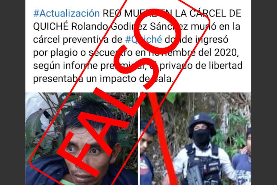 Sistema Penitenciario niega que un reo haya fallecido en Quiché. (Foto: Captura de pantalla)