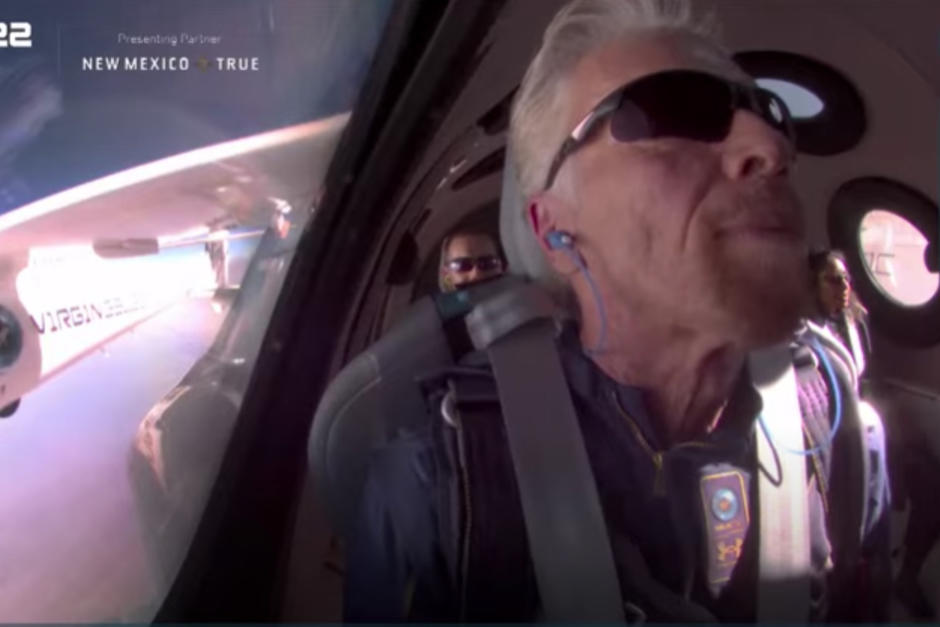 A través de un video se documentó el viaje completo de Richard Branson al espacio. (Foto: Captura de pantalla)