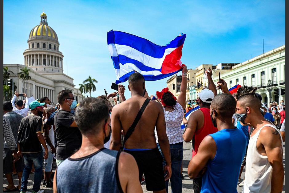 La Habana Cuba se ha visto abarrotada por cientos de manifestantes desde el pasado domingo 11 de julio. (Foto: AFP)