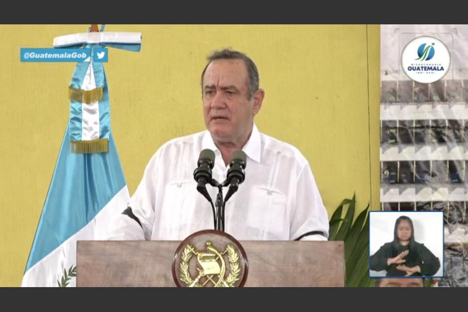 El presidente Alejandro Giammattei indicó que le da miedo ir a San Cristóbal Cucho, San Marcos, debido a que el alcalde siempre le pide obras. (Foto: Captura de video)