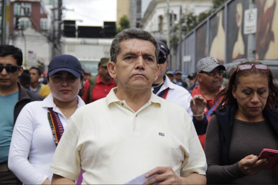 Joviel Acevedo y el Ministerio de Educación negocian de forma confidencial un nuevo pacto colectivo de condiciones de trabajo. (Foto: Archivo/Soy502)&nbsp;