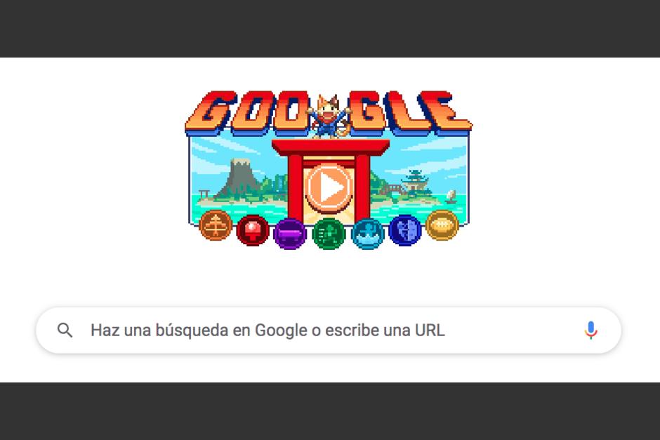 Google creo un doodle al estilo retro de un videojuego, consta de siete retos de deportes que se podrán apreciar en los Juegos Olímpicos 2020. (Foto: Captura de pantalla)