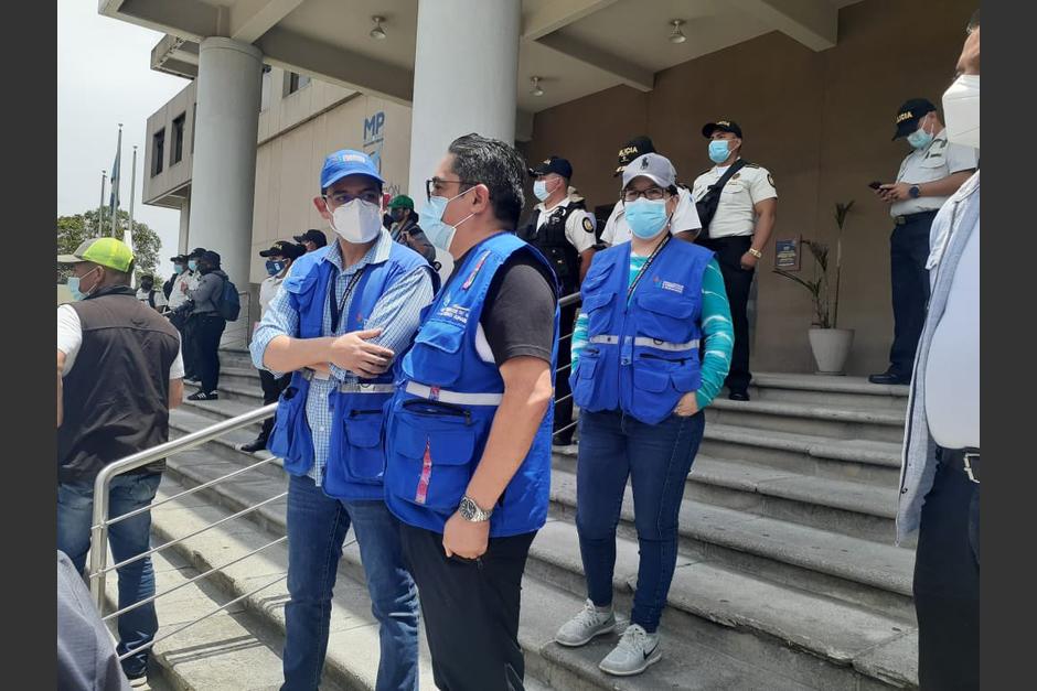 El PDH, Jordán Rodas, verifica que se respete la integridad de los manifestantes. (Foto: PDH)