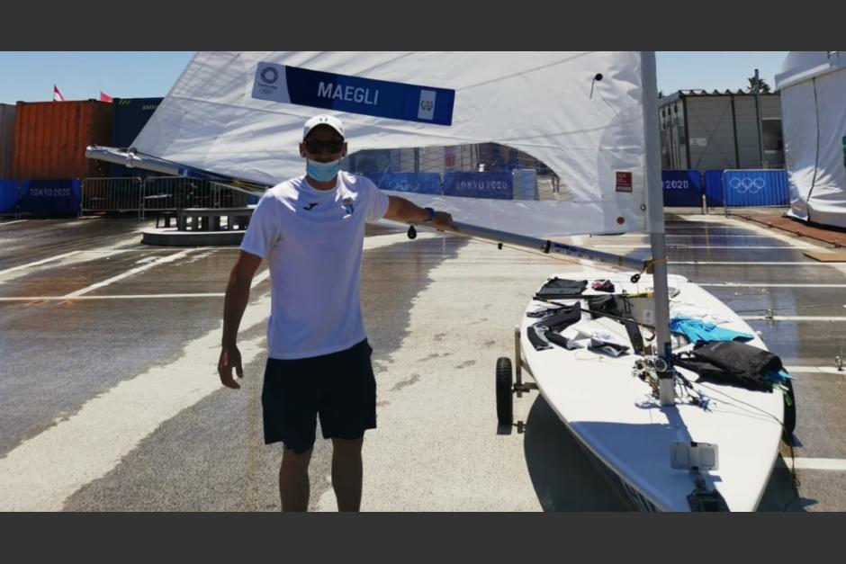 El abanderado de la delegación guatemalteca destacó en su participación. (Foto: COG)&nbsp;