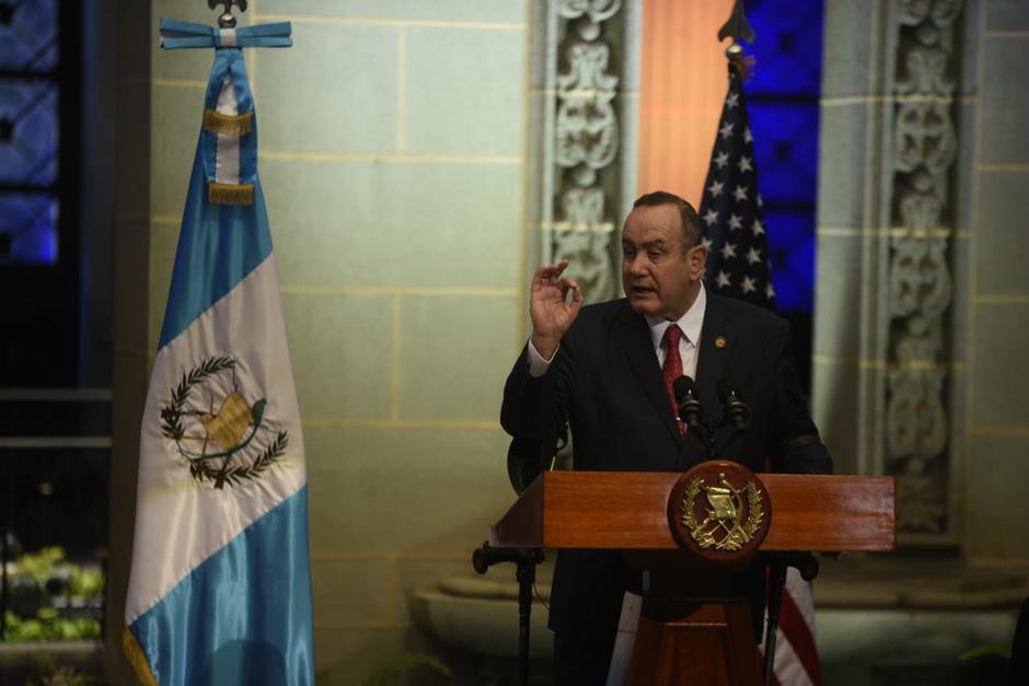 El presidente Alejandro Giamamttei aseguró que ha sido señalado en "cero" casos de corrupción. (Foto: Wilder López/Soy502)