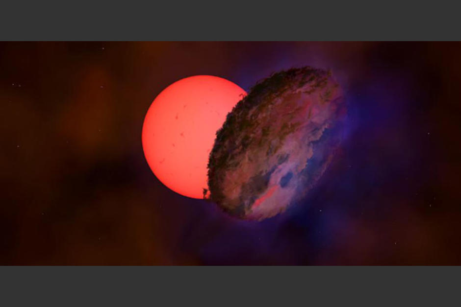Impresión artística de la estrella VVV-WIT-08. del sistema binario. (Ilustración: Amanda Smith, University of Cambridge)