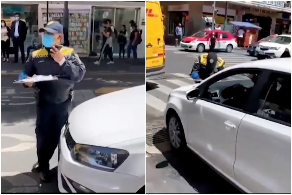 El incidente ocurrió en pleno centro histórico de la Ciudad de México. (Captura Video)