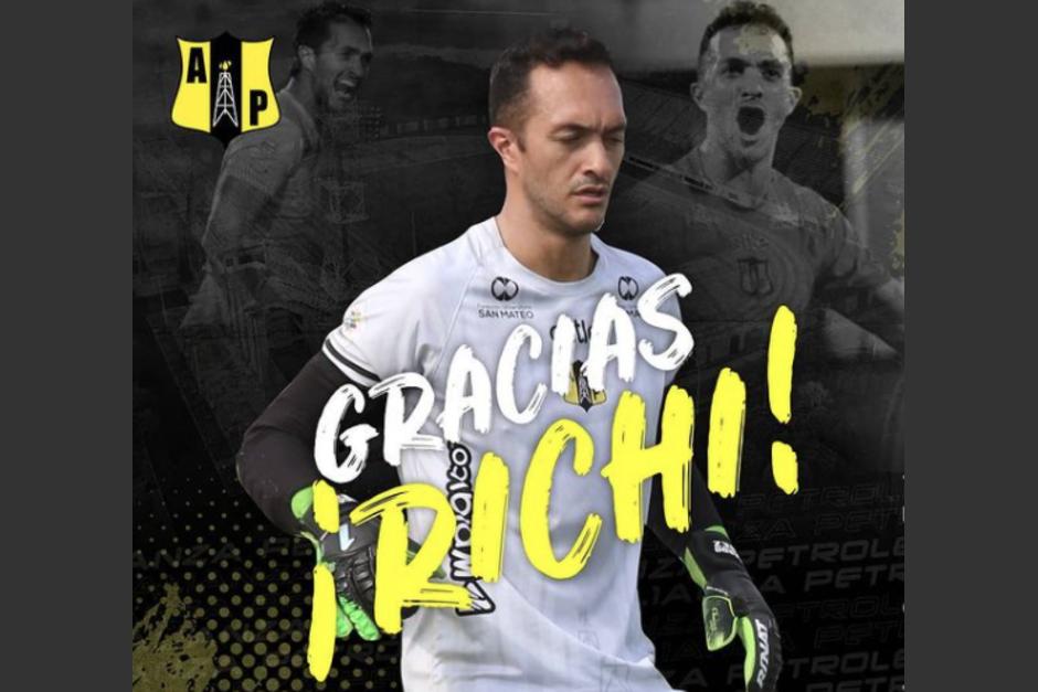 Ricardo Jerez dej&oacute; Colombia para retornar a Guatemala y jugar con Municipal. (Foto: Instagram)