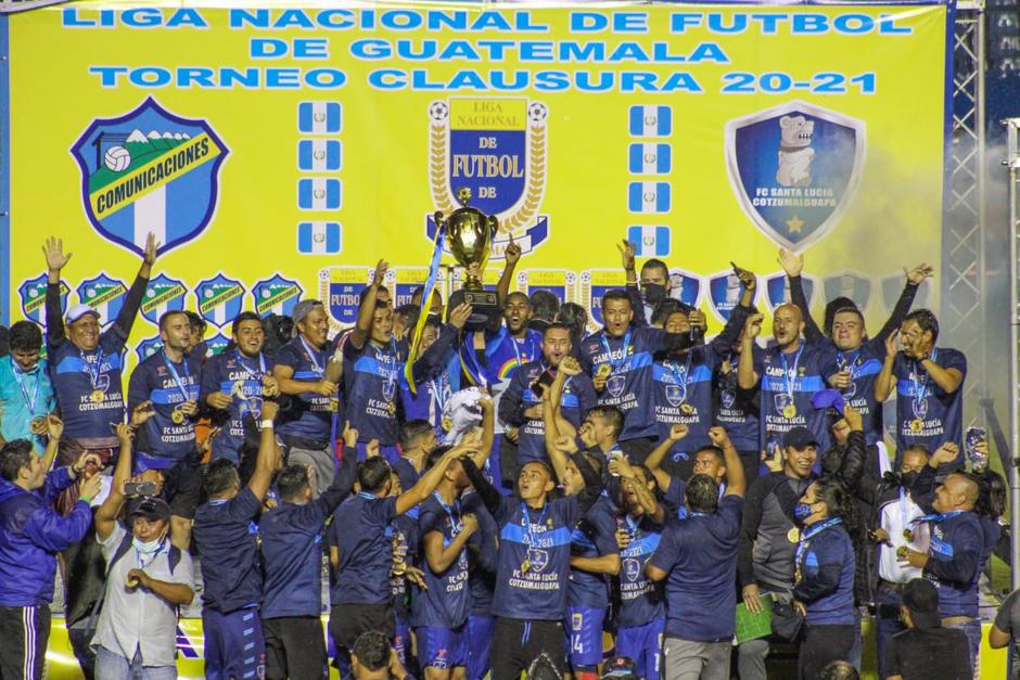 Santa Luc&iacute;a Cotzumalguapa se coron&oacute; campe&oacute;n del Torneo Clausura 2021 por primera vez en su historia. (Foto: Cindy Alonzo/ Soy502)